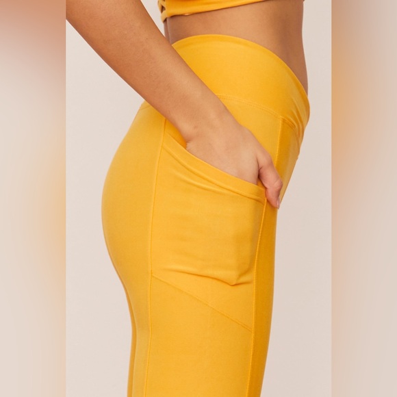 Wolven bra and crossover leggings workout set size medium orange mango - Picture 10 of 11